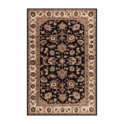 Machine Washable Persian Brown Area Rug