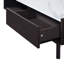 Table basse de 47,24 po de largeur avec plateau en faux marbre et tablettes