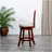 24" Counter Height X-Back Swivel Stool, Cherry Finish, Fabric Seat-1073527106-1073527107-1073527104