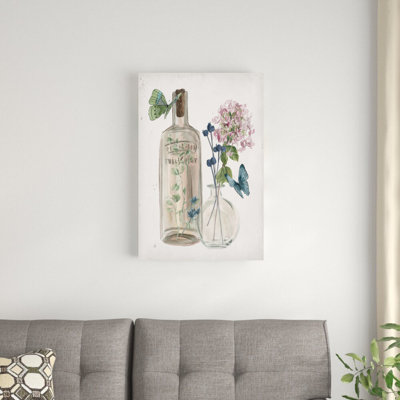 Papillons et fleurs I