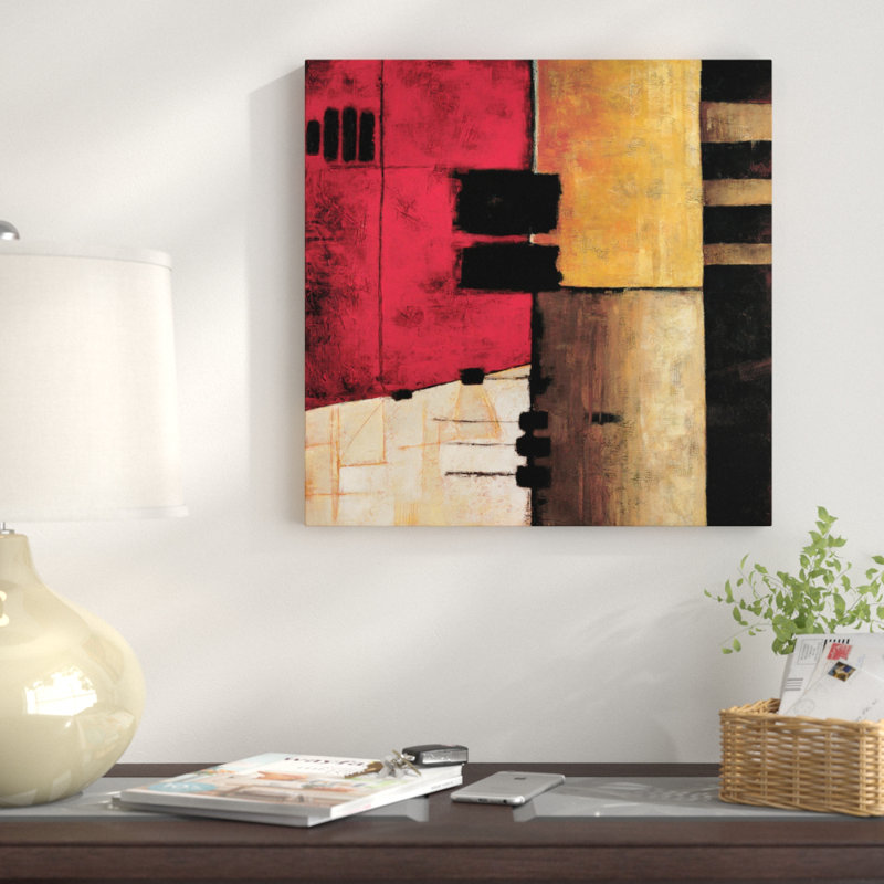 « destination i », reproduction d’art sur toile, H 37 po x l 37 po x P 1,5 po, Toile avec cadre noir, Pas de tapis