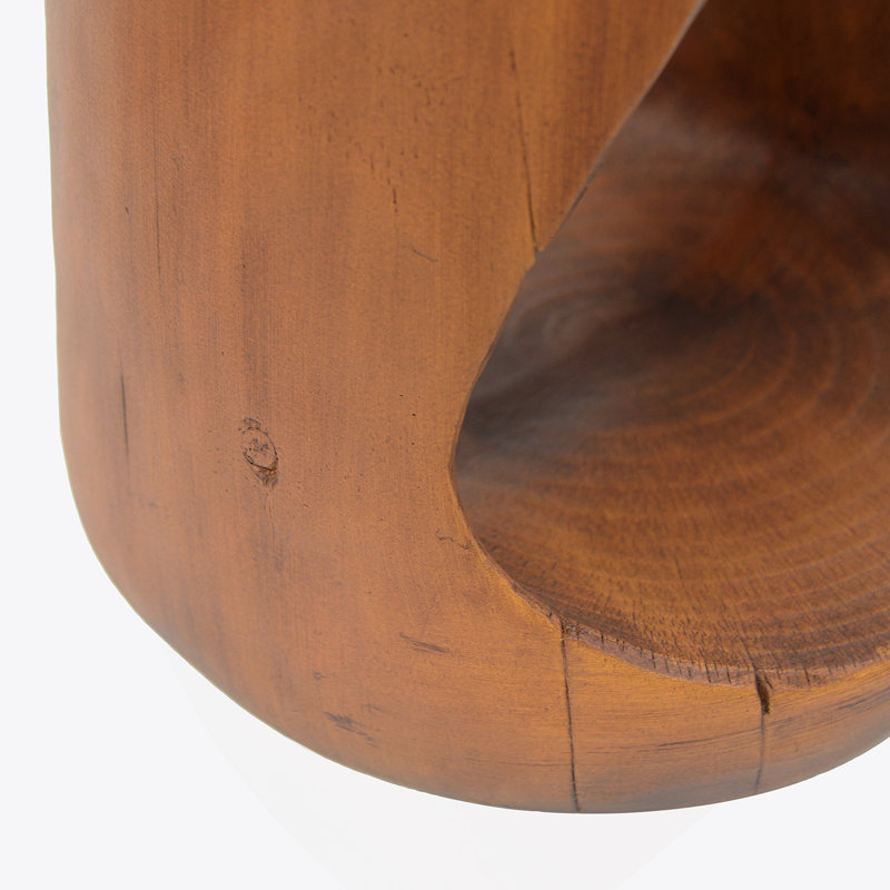 Table d'appoint, texture semblable au bois, Marron antique