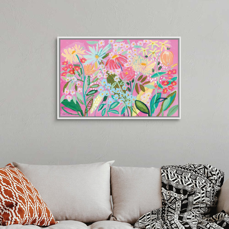 Reproduction d’art sur toile, "allow you to print" par Kait Roberts, Cadre blanc, H 26 po x l 38 po x P 1,75 po
