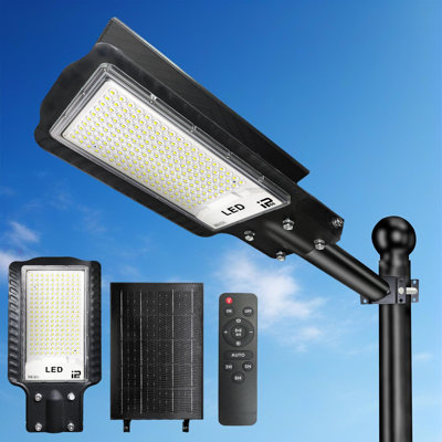 30000LM Commercial Solar Street Light With Motion Sensor & Remote Control, IP66 Waterproof Super Bright Outdoor Solar Light For Parking Lots, Yards, Streets