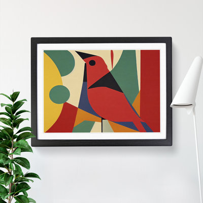 Cardinal Bird Abstract Vol.1 - Framed Print