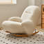 Chaise berçante de style crème Casual