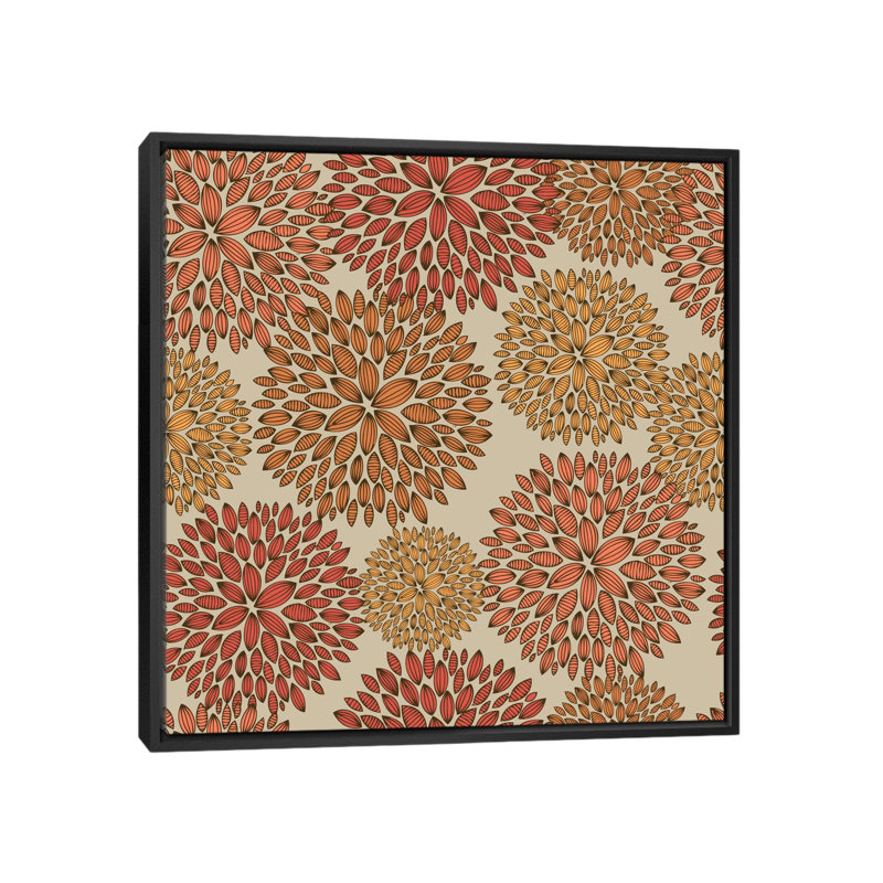 Pissenlits, impression sur toile tendue, H 18 po x l 18 po x P 1,5 po, Cadre noir
