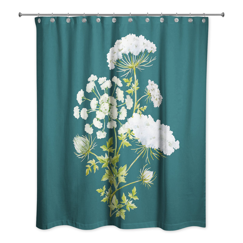 Rideau de douche simple, Bleu sarcelle