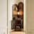 Retro Nut-Brown Solid Wood Corner cabinet