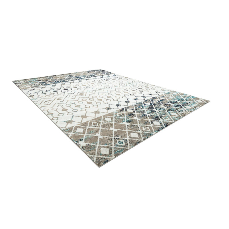 Abstract Indoor Rug, Oval 7'10" x 10'