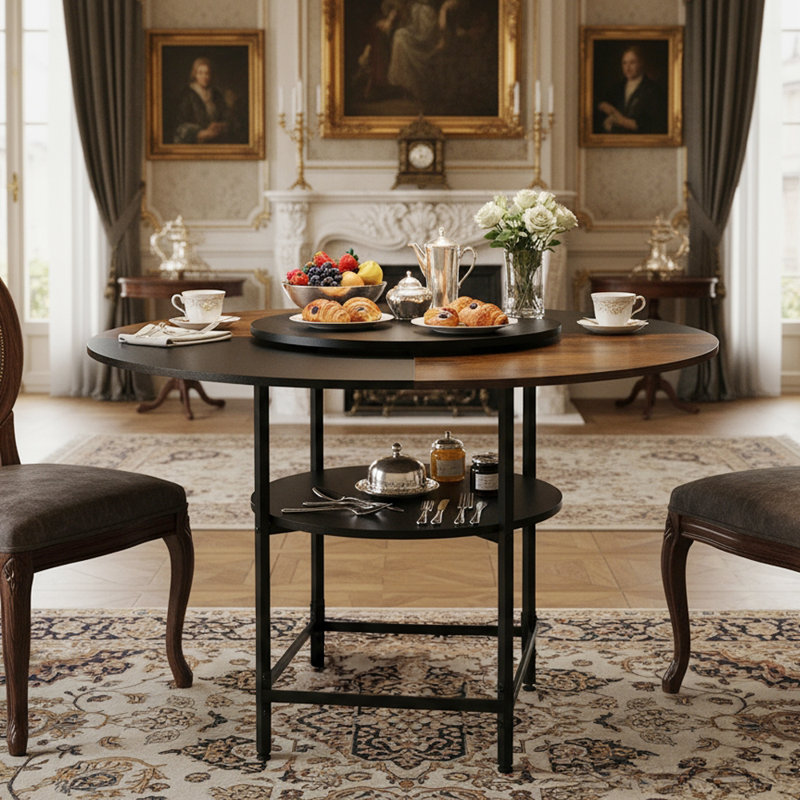 Round Metal Base Dining Table