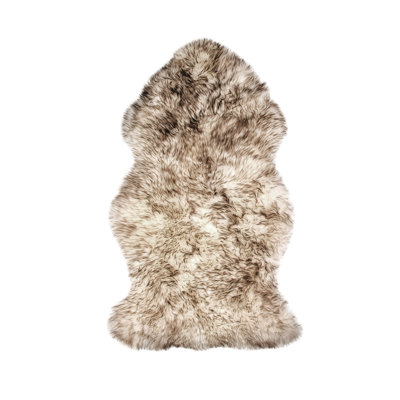 Novelty Animal Print Sheepskin 2' x 3' Area Rug in Gradient Chocolate