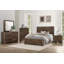Table de chevet 1 pièce Rustic Brown Finish Brown