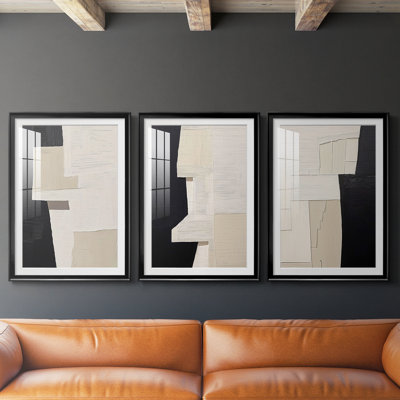 ABSTRACT Series DCLXXIX  -Custom Framed  Premium Print W Matt - 3 Pieces
