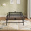 Lit simple en métal Antioch avec supports de matelas à 360 ° et rangement sous le lit, aucun sommier requis, assemblage facile-1180072624