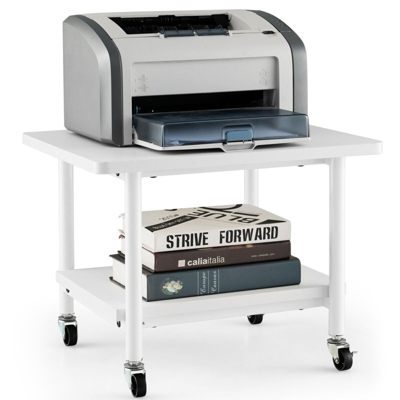 38cm H x 49cm W Printer Stand, White