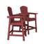 Ensemble de chaises Adirondack d'extérieur en PEHD avec plateau amovible Delman-1860200220