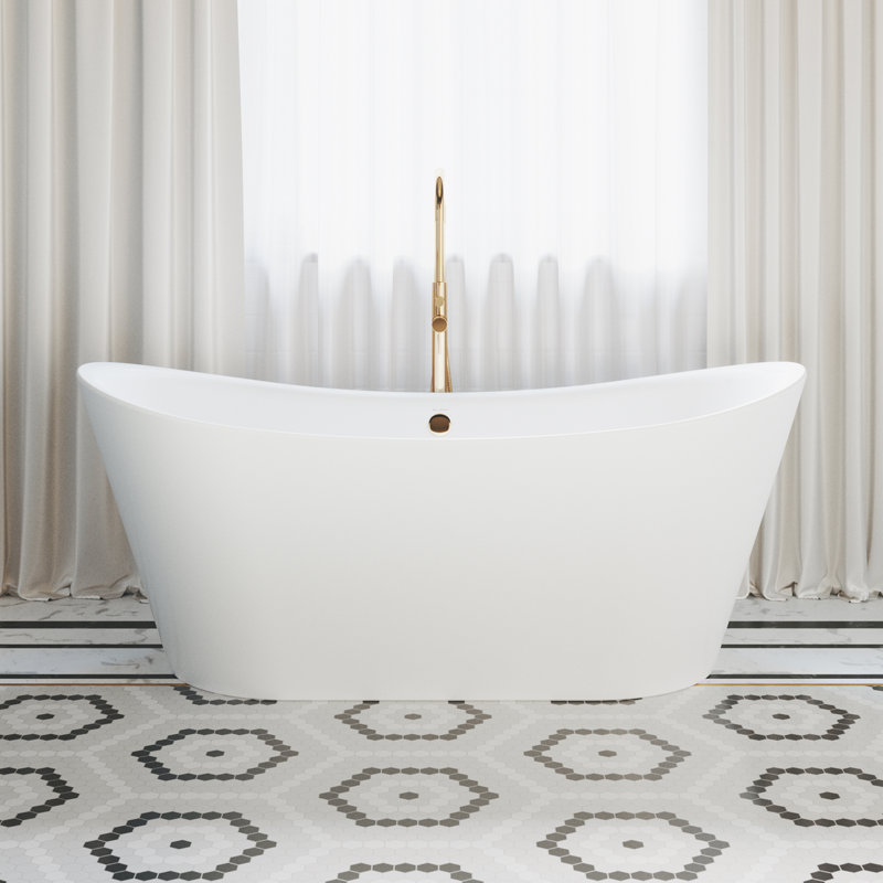 Ivy 67" Double Slipper Freestanding Bathtub