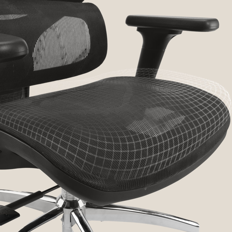 Chaise de bureau ergonomique avec appui-tête réglable 3D, soutien lombaire, dossier ultra-large à deux sections, accoudoirs 3D, fonction d'inclinaison pivotante, chaise de bureau à haut dossier - 7BD293DE3ECE49A7919537B0608D73B8 (noir)