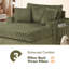  Chaise longue 58 po, canapé-lit moelleux avec 2 coussins pour le salon, velours côtelé, vert