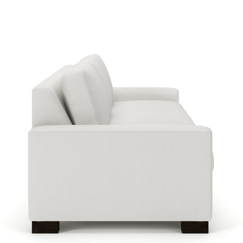 Jonie 100" Upholstered Sofa, Macarena Beige Basketweave