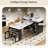 Extendable Rolling Kitchen Island Dining Table with Folding Top, Drawers, Power Outlet & Brake Lock, Storage Cabinet-568110290