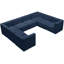 Canapé modulaire en velours réversible de 126 po de largeur Enso-1484322707
