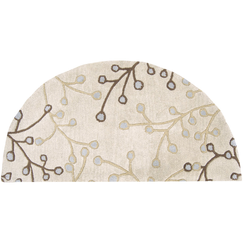 Elsberry Floral Handmade Tufted Wool Area Rug, Heart 2' x 4'