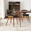 Ensemble de chaises de salle à manger de style Mid-Century et en bois, 2 pièces, noir