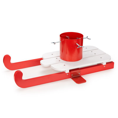 Wooden Runner Sled Tree Stand - Natural
