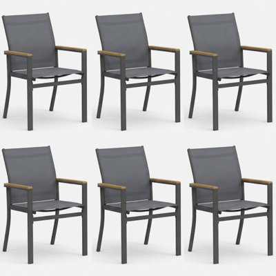 Ensemble de 6 chaises de patio pour l'extérieur