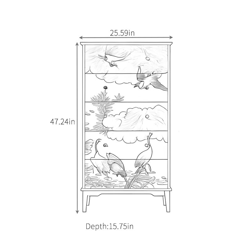 Buffet de 47,24 po de largeur, Noir