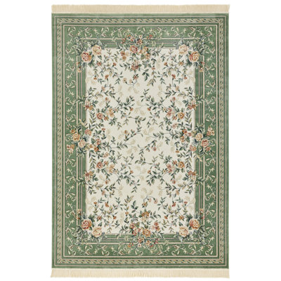 Tufted Cream/Green Rug