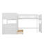 Triple lits superposés en L, lit simple Buck avec lit mezzanine attaché et deux tiroirs-946089296