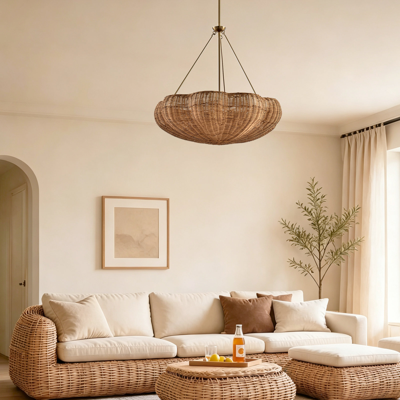 Rattan Chandelier