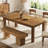 Solid Wood Dining Table For 6, 63 Inch Farmhouse Kitchen Table With  Fluting Details-175243751
