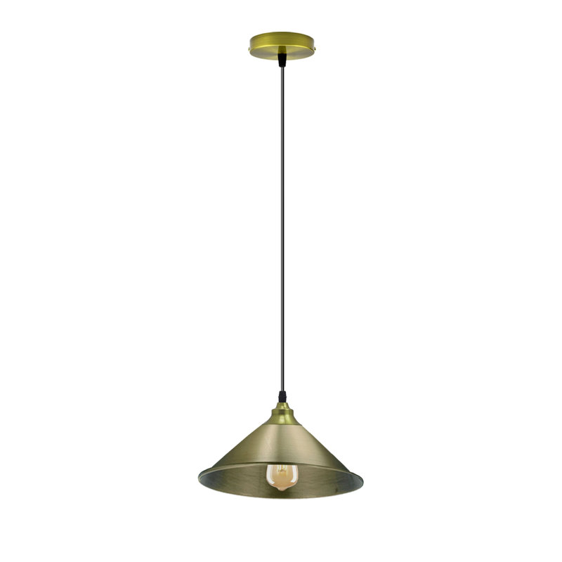 Tyrek 1 - Light Green Brass Single Pendant, Yes