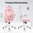 1 Ergonomic Office Chair With Headrest Adjustable Home Office Desk Chair Supports Up To 300 Lbs Mesh And Leather Construction For Home Offices And Study Rooms Available In Pink And White