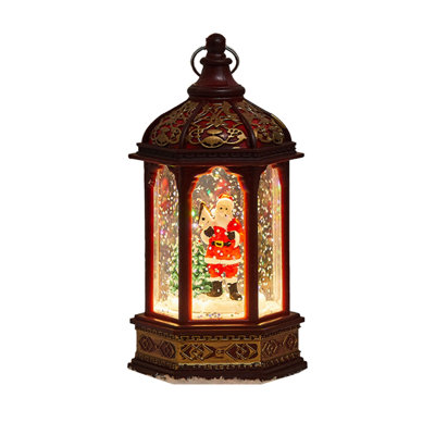 Christmas Lantern Decor Night Light Christmas Lanterns Desk Lamp Lighted Water Lantern Home Decor Lantern Christmas Party Supplies 110ml
