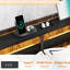 Lit double avec station de charge pour tête de lit, éclairage à DEL, doublure, aucun sommier nécessaire, option de rangement sous le comptoir, assemblage simple, cadre de conception moderne, noir et métal, 79,95 po de profondeur, 55,01 de largeur, 600 po