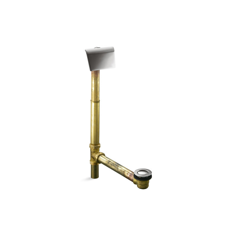 Clearflo Leg Tub Drain with Overflow, Vibrant Titanium