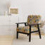 Fauteuil d'appoint décontracté beige et jaune Boho Botanical