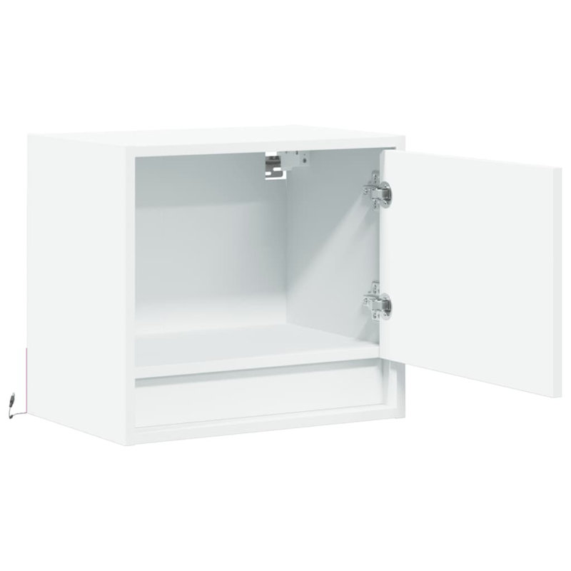Danela 45cm W Manufactured Wood Bedside Table, White
