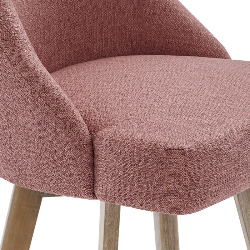 Tabouret pivotant rembourré 26 po Mangu, Dusty Rose