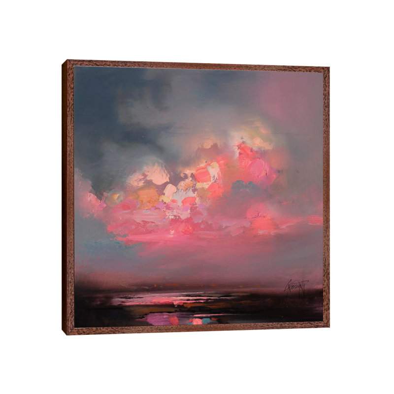 Cumulus Consonance Study I by Scott Naismith - Painting on Canvas, 45.72 cm H x 45.72 cm W, Classic Brown Wood Framed