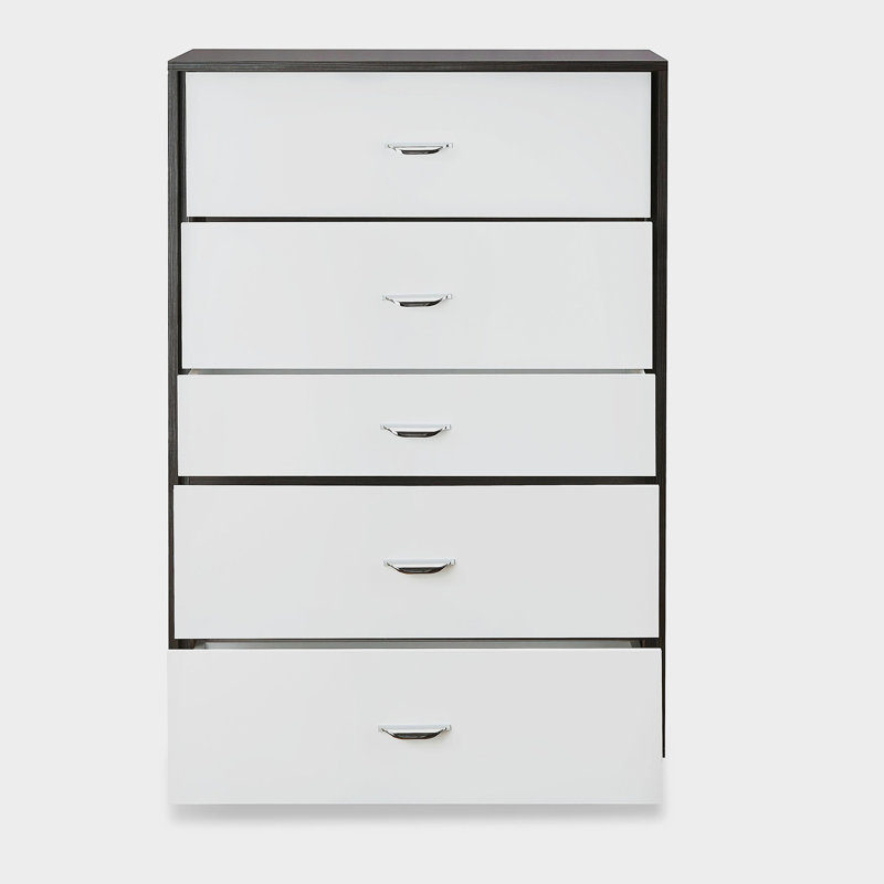 Commode à finition blanche et espresso Eloy