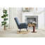 Fauteuil oscillant à oreilles en tissu avec poche de rangement latérale Teddy-1569310786