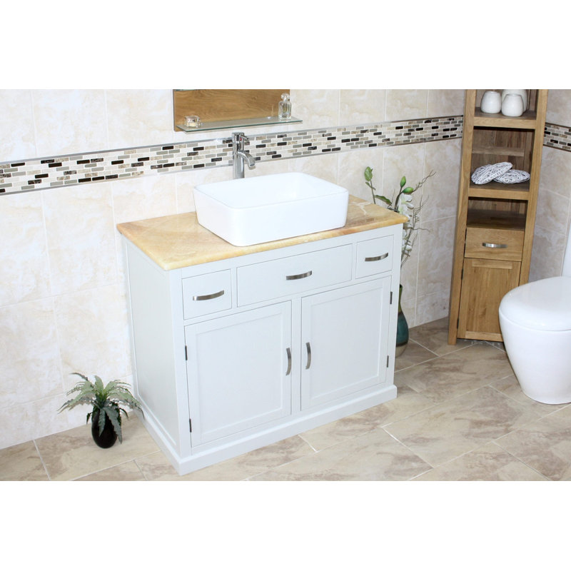 Roderick 1000mm Single Bathroom Vanity with Basin, Grey, Golden Onyx