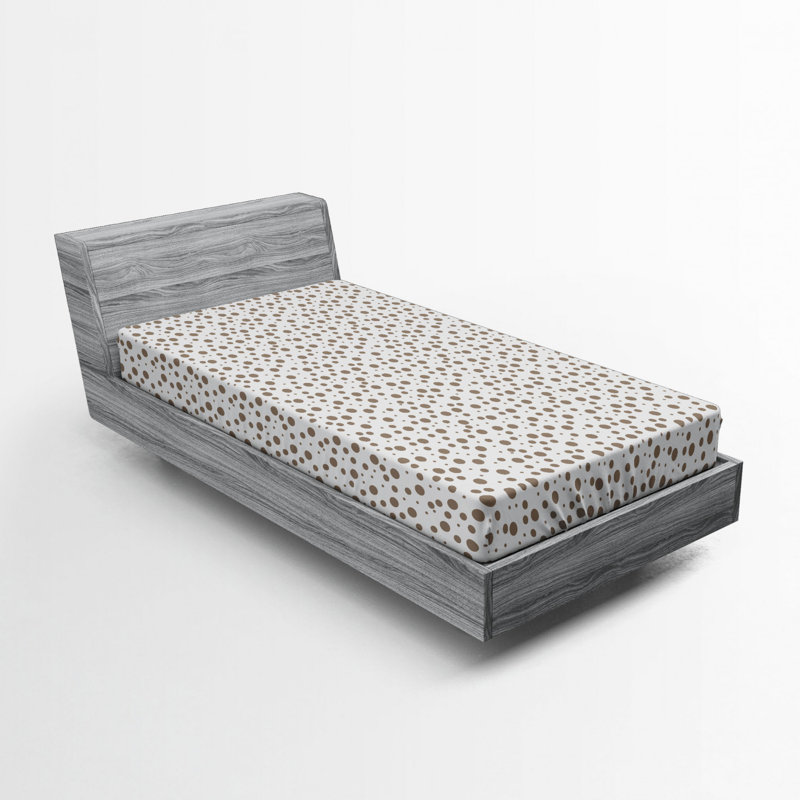 Microfiber Polka Dots Fitted Sheet, Twin XL Fitted Sheet