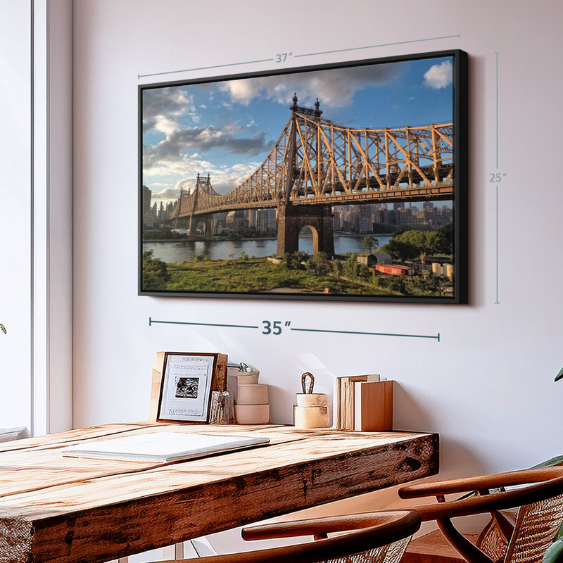 Impression sur toile Queensboro Bridge NYC, H 25 po x l 37 po